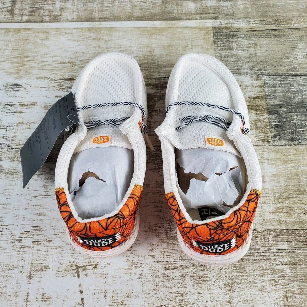 Hey Dude Wally Funk Sport Kids Loafer Shoes Sz 13 C13 White Comfort Round Toe
